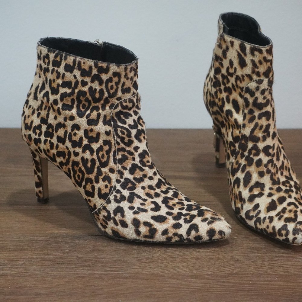Sam Edelman Animal Print Genuine Calf Hide Ankle Boots